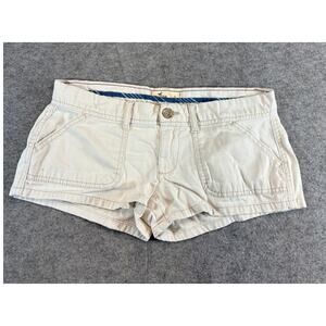 Hollister Shorts Womens Size 3 Beige Socal Stretch Low Rise Summer Streetwear